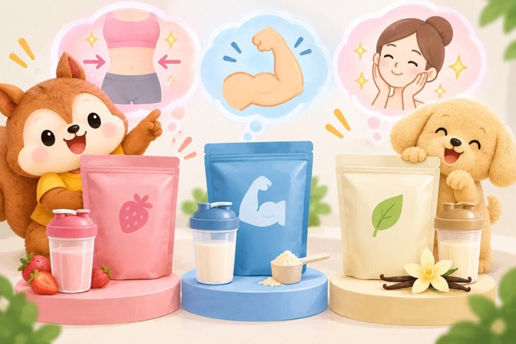 目的別に選ぶダイエット向けホエイプロテイン3商品