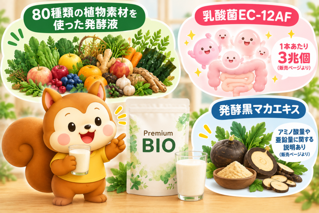 Premium BIOに配合されている主な成分