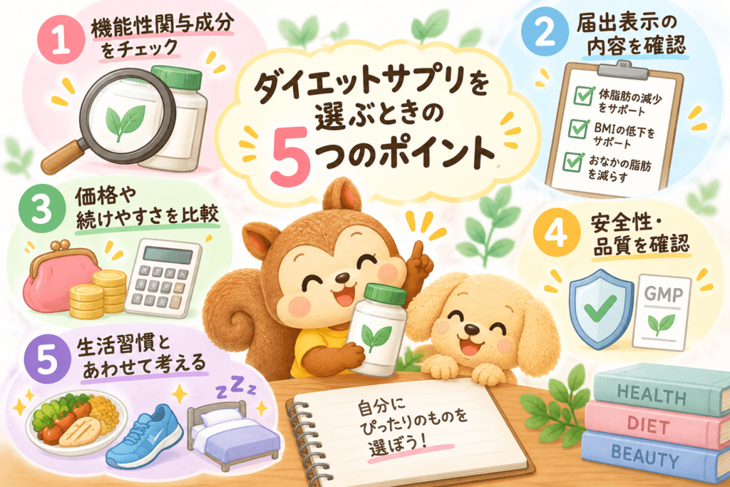 サプリメントの成分表示を確認する女性