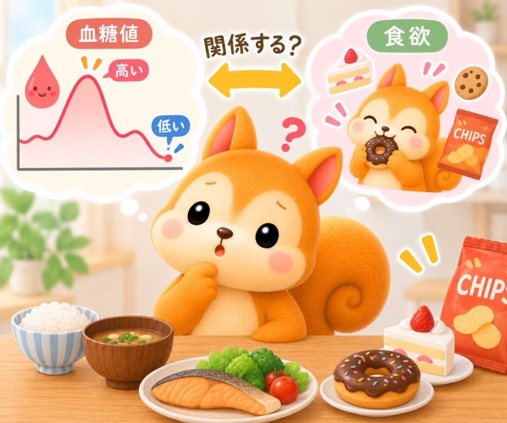 40代女性の食欲と血糖値の関係